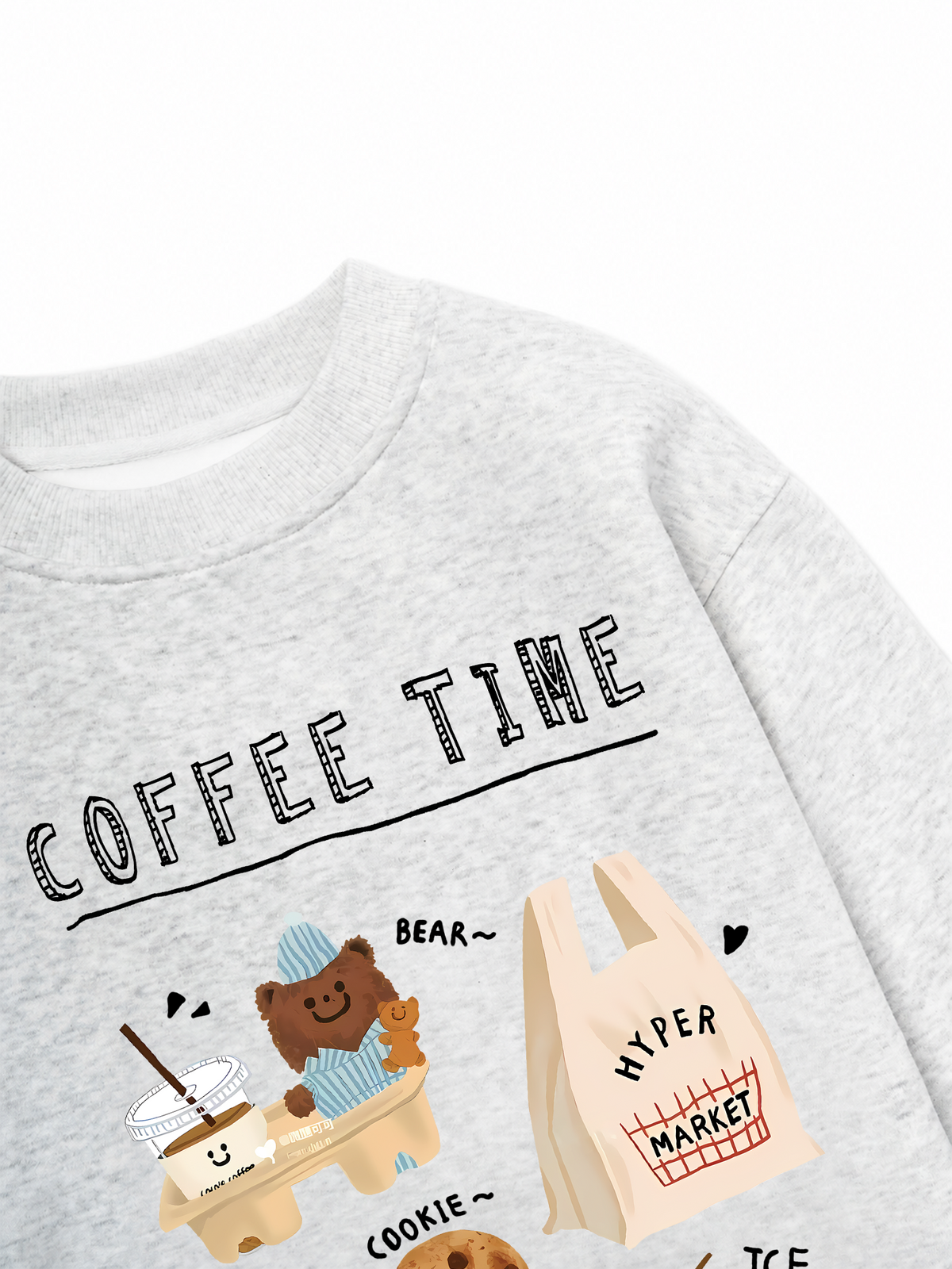 Áo Sweater Nỉ Hai Da Sweet Pastry Coffee Time