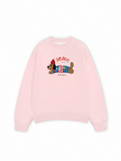 Áo Sweater Nỉ Hai Da Animal Hello Cute Puppy