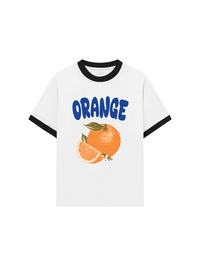 Áo Thun Ringer Relaxed Fit Summer Vibes Blue Orange
