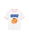 Áo Thun Ringer Relaxed Fit Summer Vibes Blue Orange