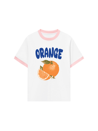 Áo Thun Ringer Relaxed Fit Summer Vibes Blue Orange