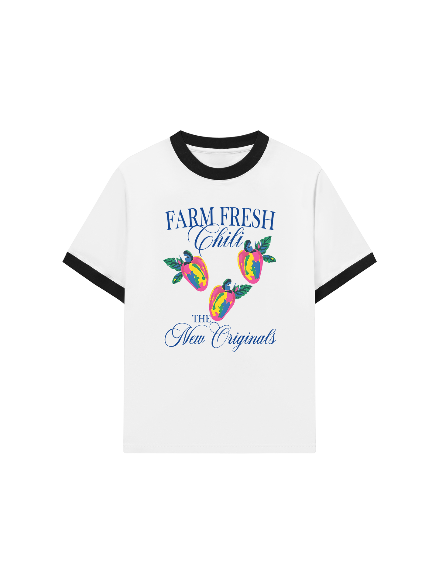 Áo Thun Ringer Relaxed Fit Summer Vibes Farm Fresh Chili