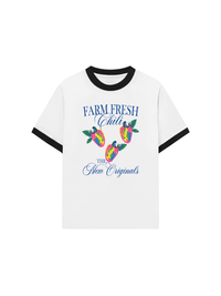 Áo Thun Ringer Relaxed Fit Summer Vibes Farm Fresh Chili