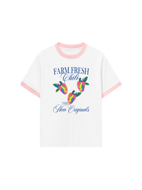 Áo Thun Ringer Relaxed Fit Summer Vibes Farm Fresh Chili