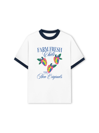 Áo Thun Ringer Relaxed Fit Summer Vibes Farm Fresh Chili