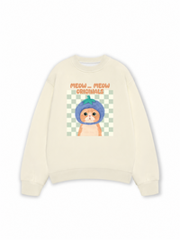 Áo Sweater Nỉ Hai Da Animal Meow