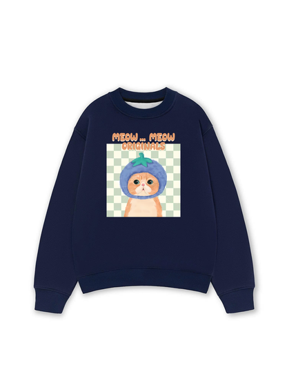 Áo Sweater Nỉ Hai Da Animal Meow