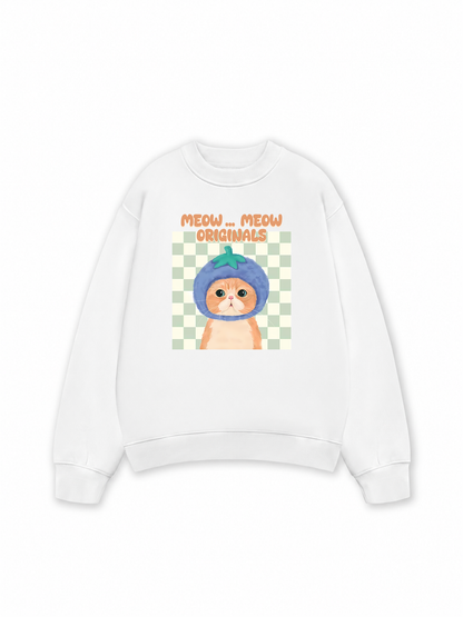 Áo Sweater Nỉ Hai Da Animal Meow