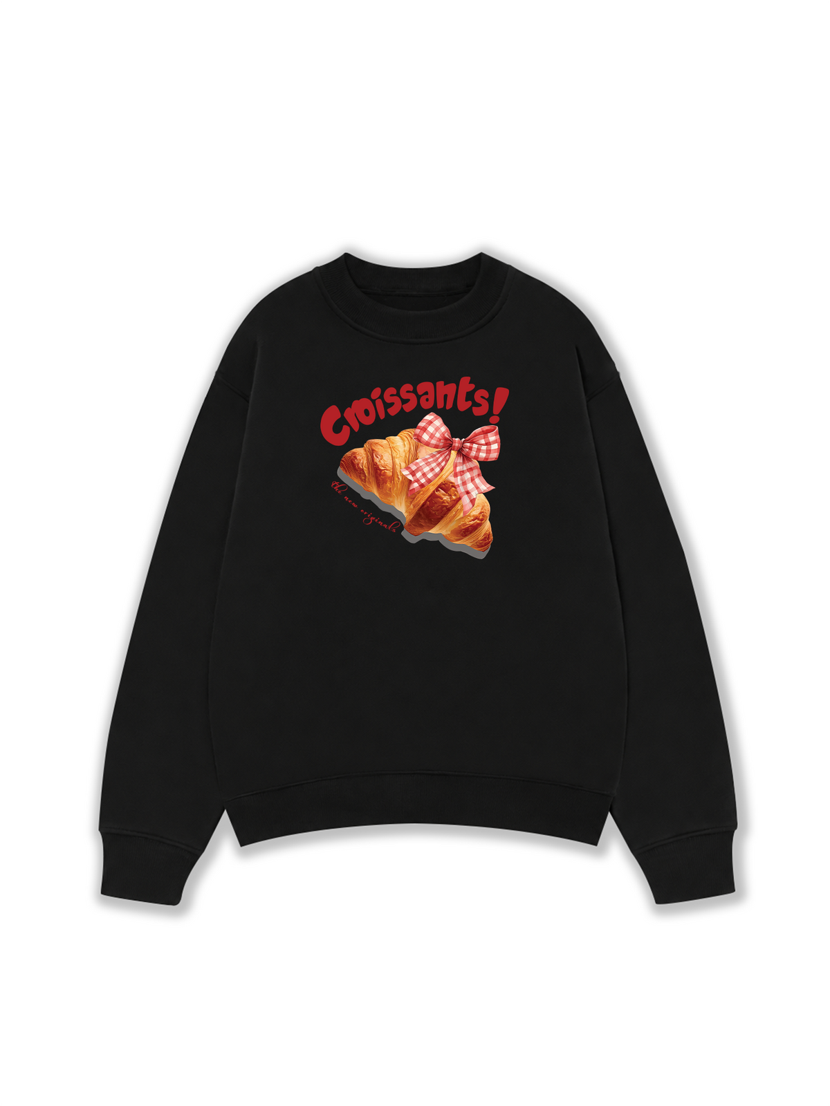 Áo Sweater Nỉ Hai Da Sweet Pastry Red Bơ Croissant