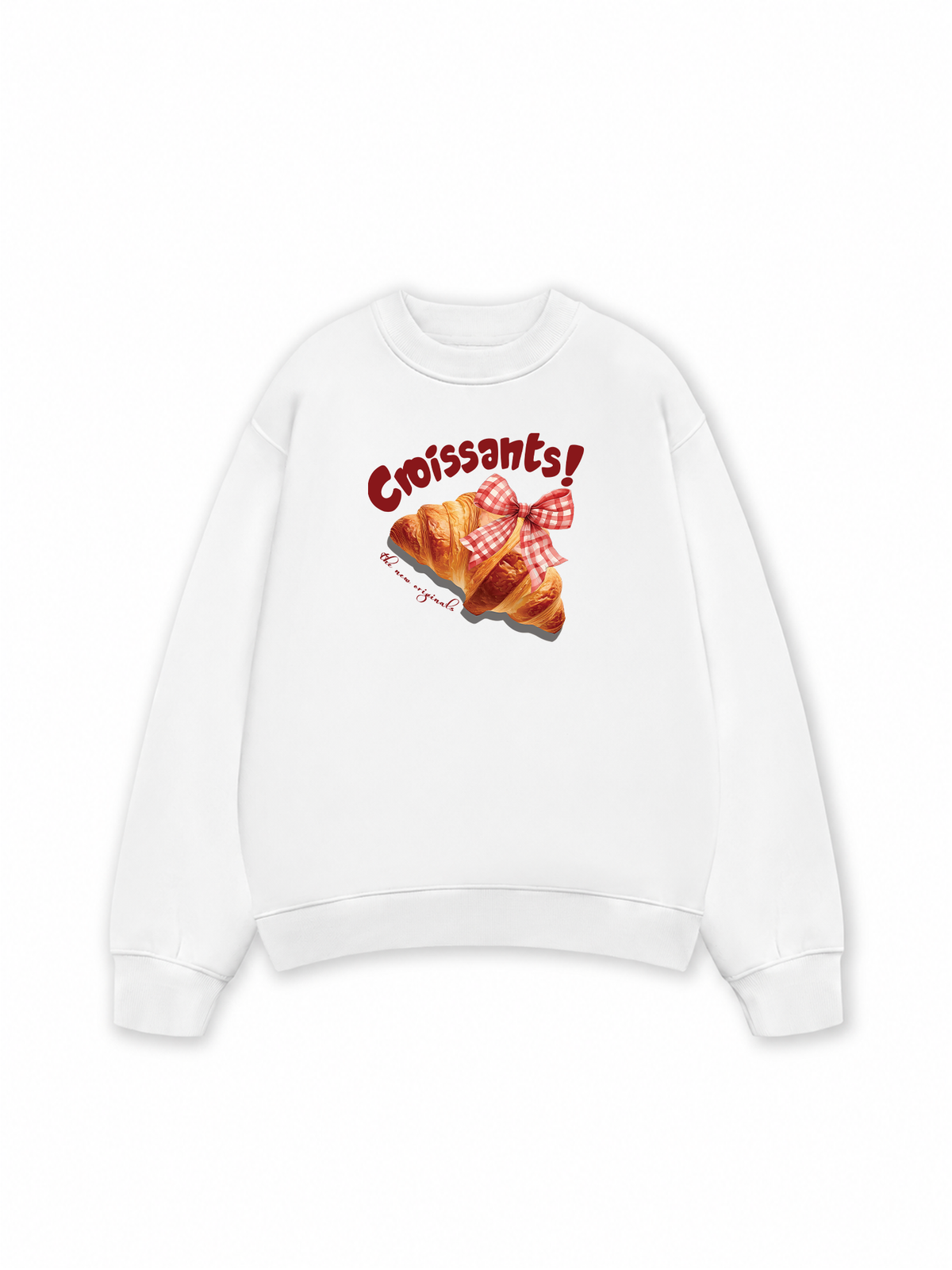 Áo Sweater Nỉ Hai Da Sweet Pastry Red Bơ Croissant