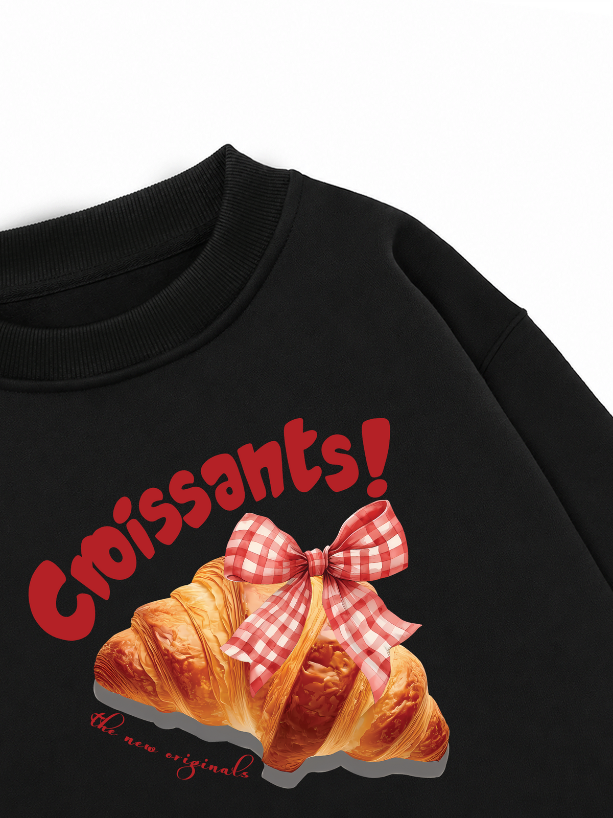 Áo Sweater Nỉ Hai Da Sweet Pastry Red Bơ Croissant
