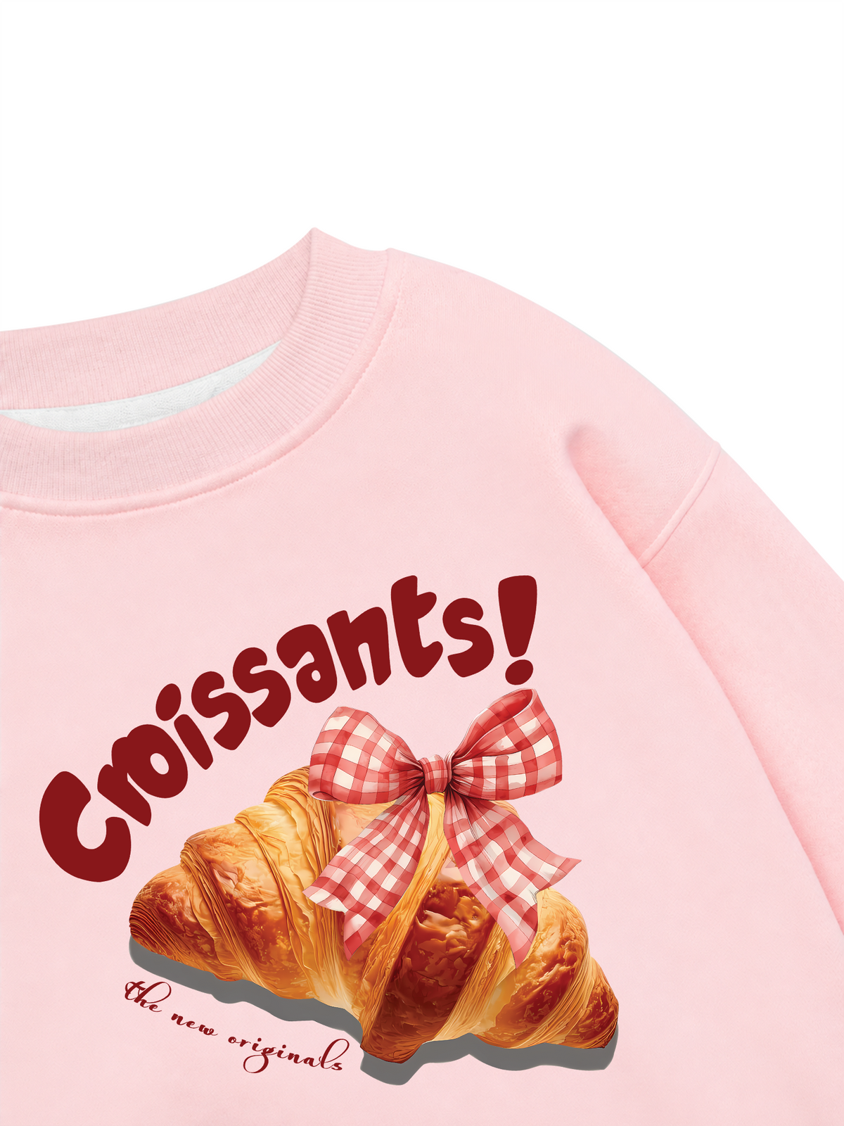 Áo Sweater Nỉ Hai Da Sweet Pastry Red Bơ Croissant