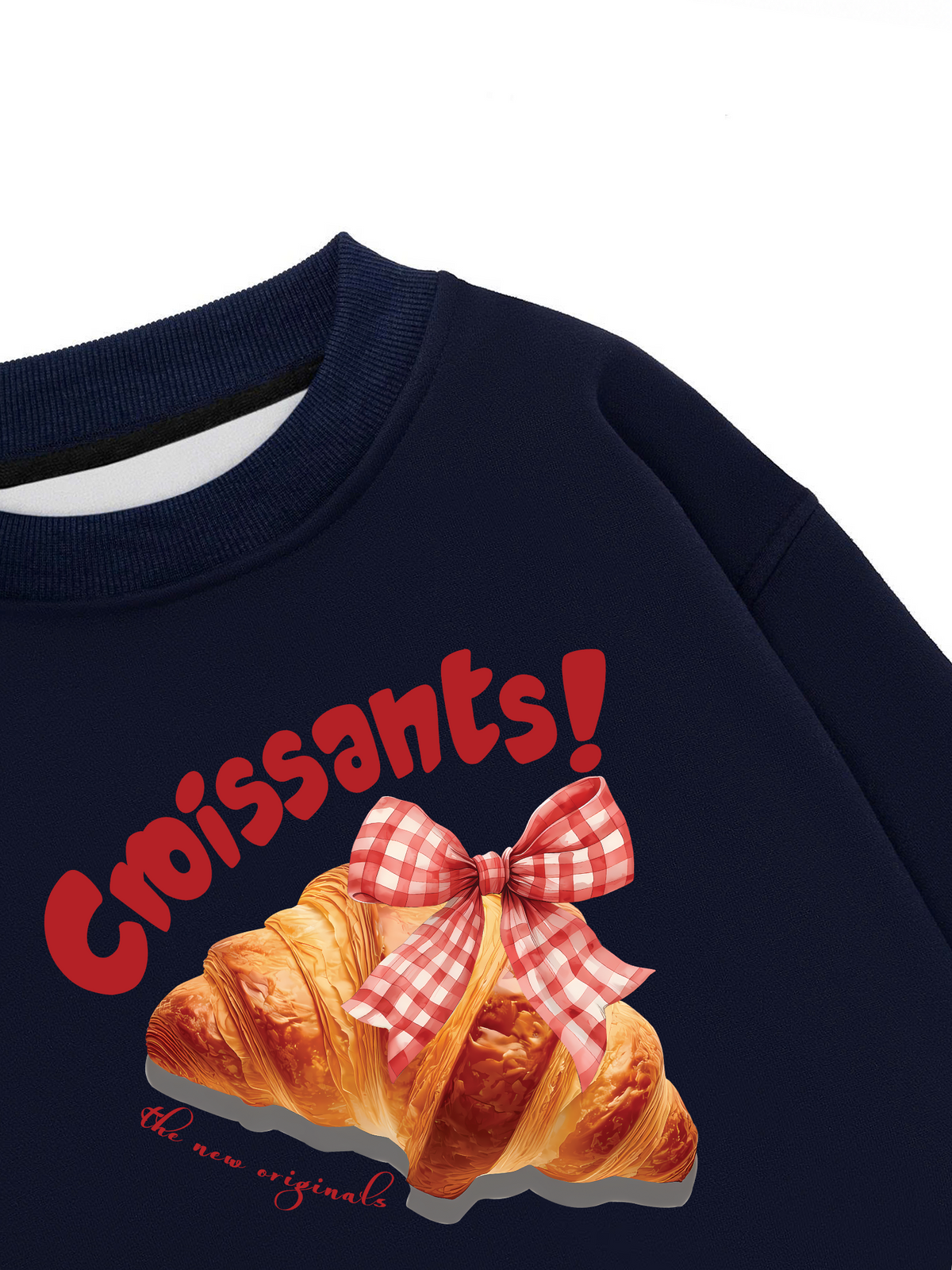 Áo Sweater Nỉ Hai Da Sweet Pastry Red Bơ Croissant