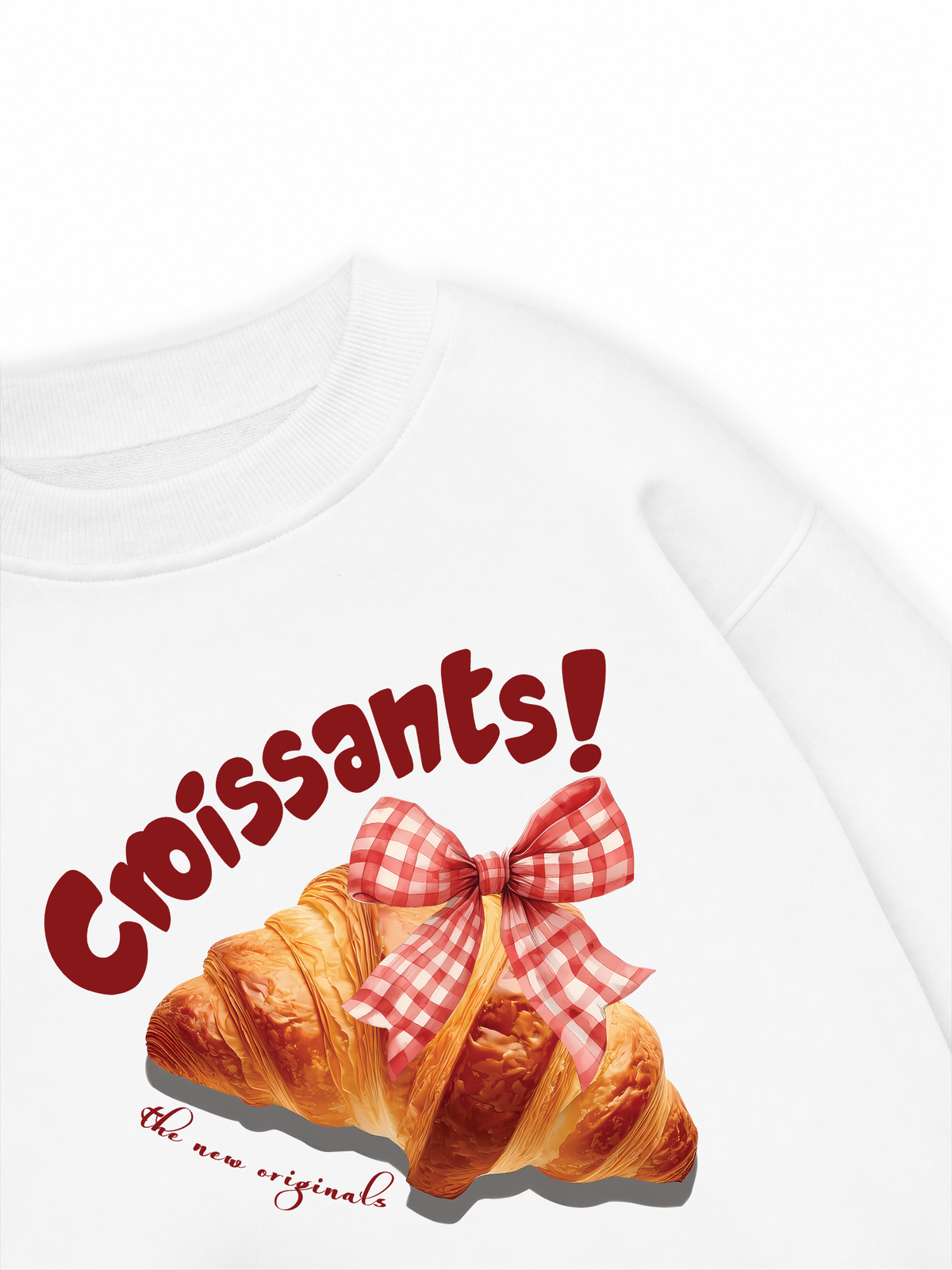 Áo Sweater Nỉ Hai Da Sweet Pastry Red Bơ Croissant