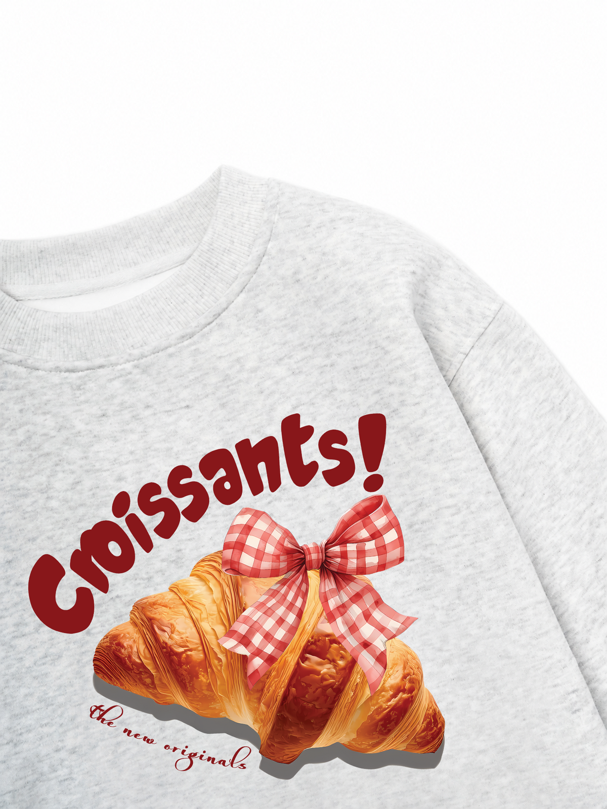Áo Sweater Nỉ Hai Da Sweet Pastry Red Bơ Croissant