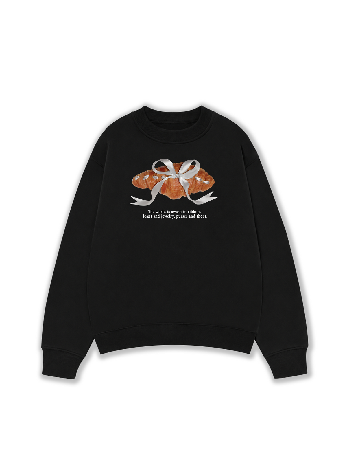 Áo  Sweater Nỉ Hai Da Sweet Pastry Silver Bow