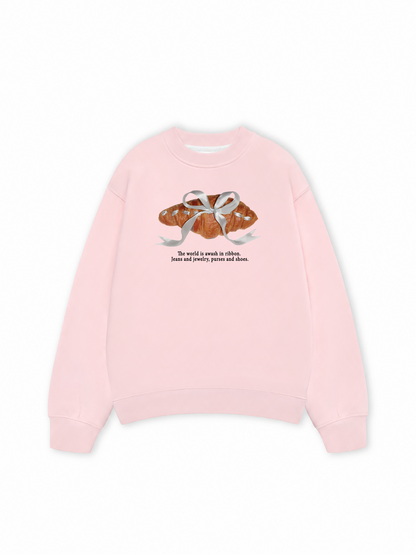 Áo  Sweater Nỉ Hai Da Sweet Pastry Silver Bow