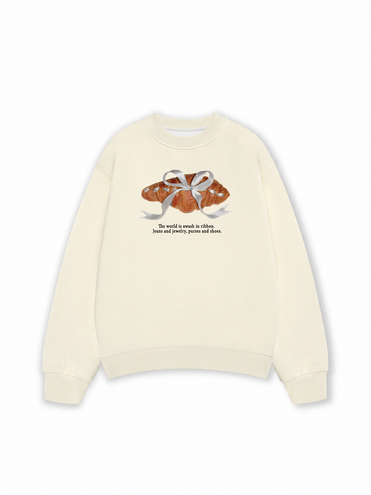 Áo  Sweater Nỉ Hai Da Sweet Pastry Silver Bow