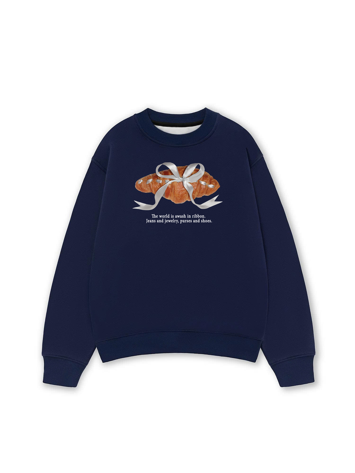 Áo  Sweater Nỉ Hai Da Sweet Pastry Silver Bow