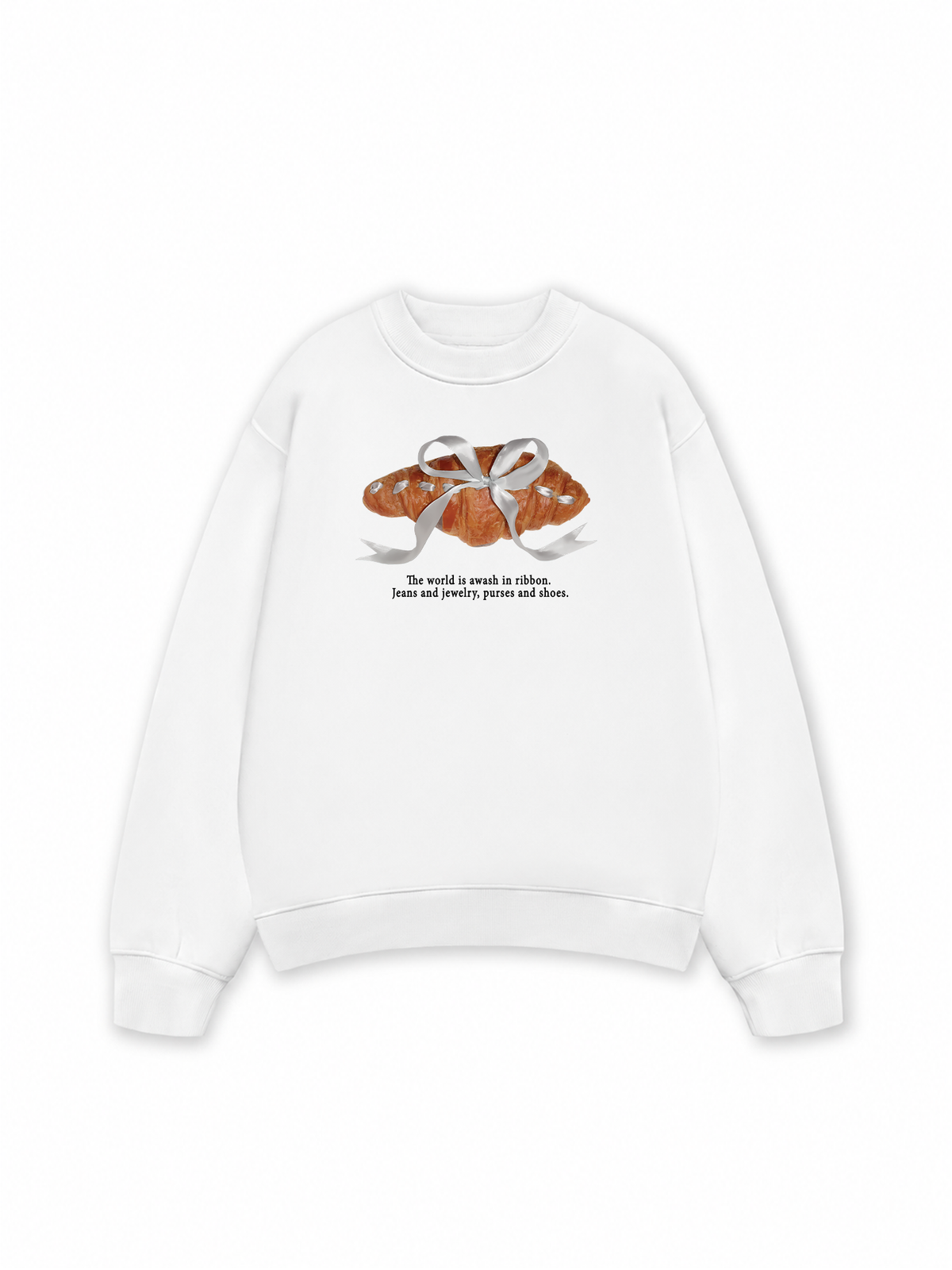 Áo  Sweater Nỉ Hai Da Sweet Pastry Silver Bow