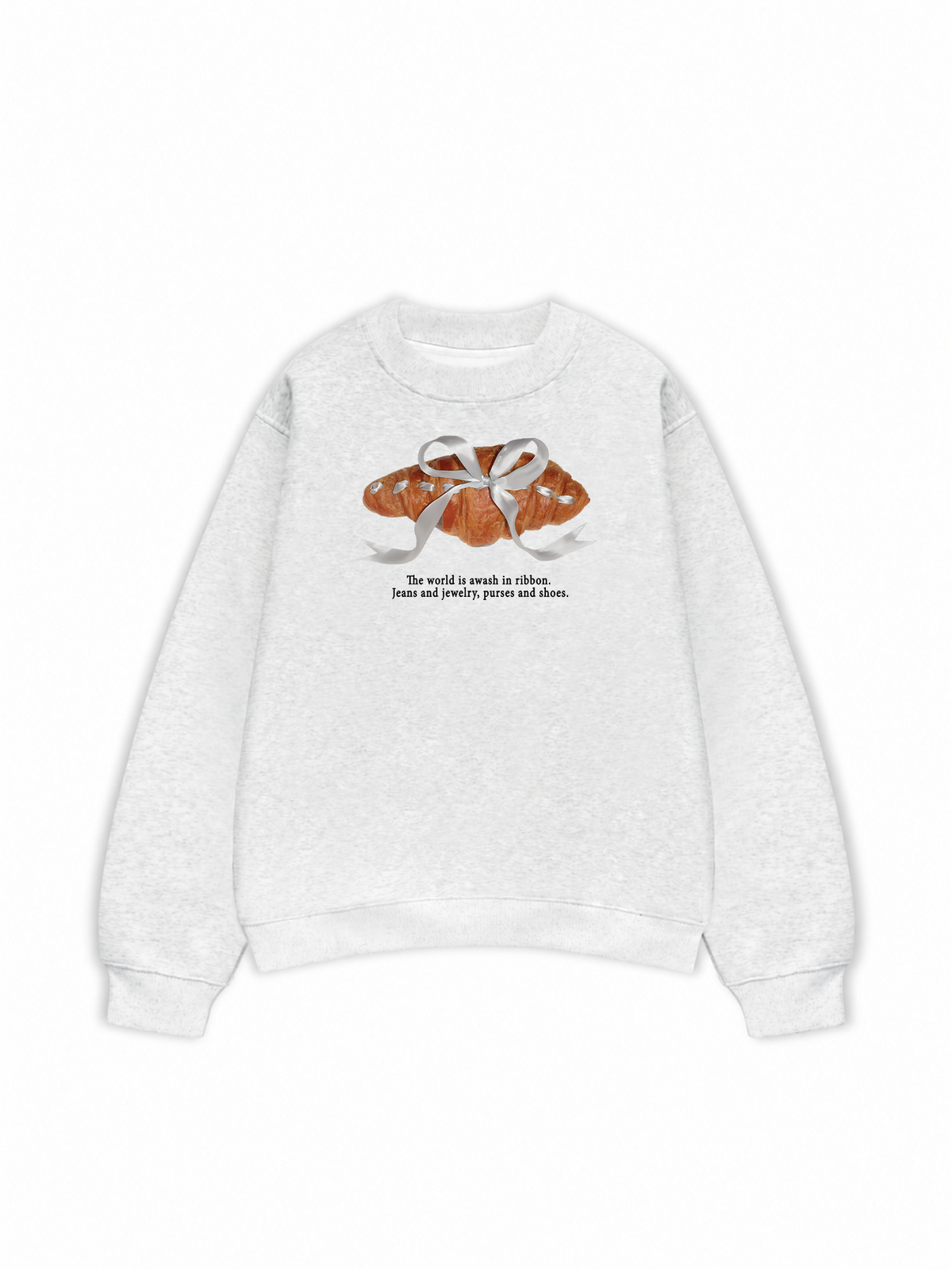 Áo  Sweater Nỉ Hai Da Sweet Pastry Silver Bow