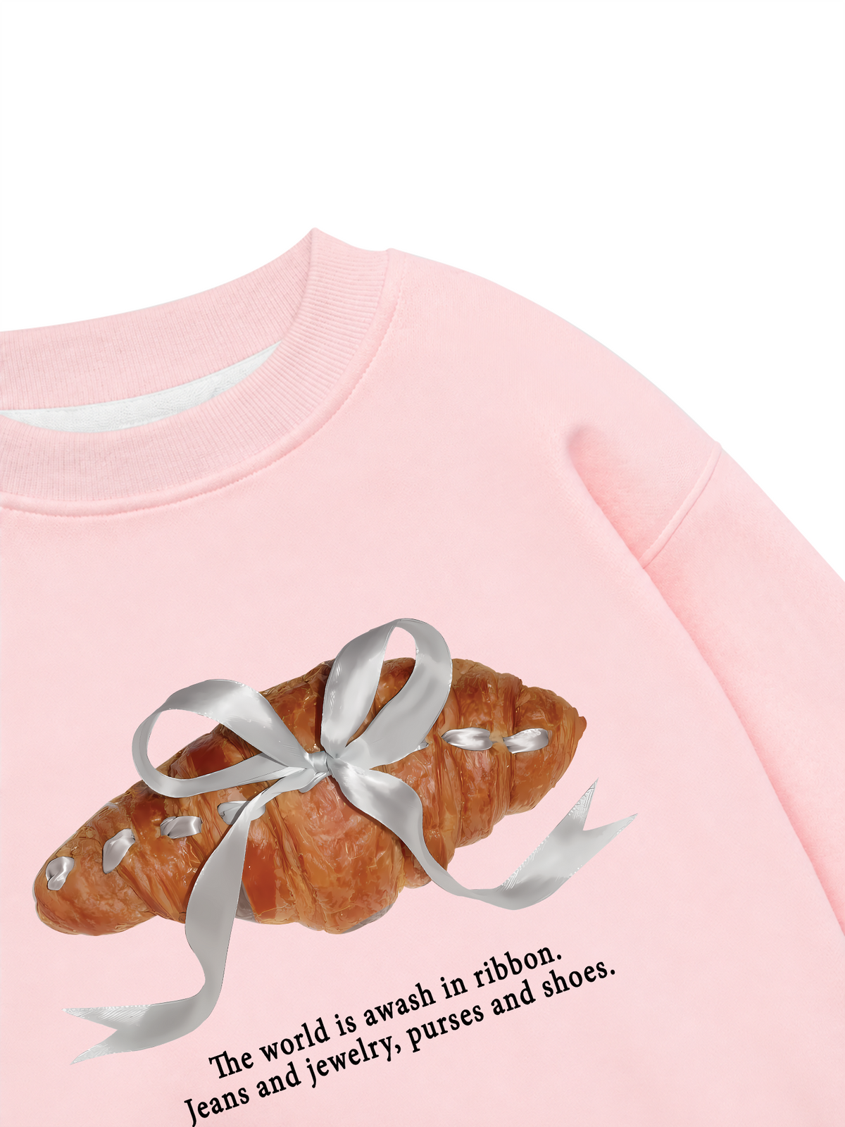 Áo  Sweater Nỉ Hai Da Sweet Pastry Silver Bow