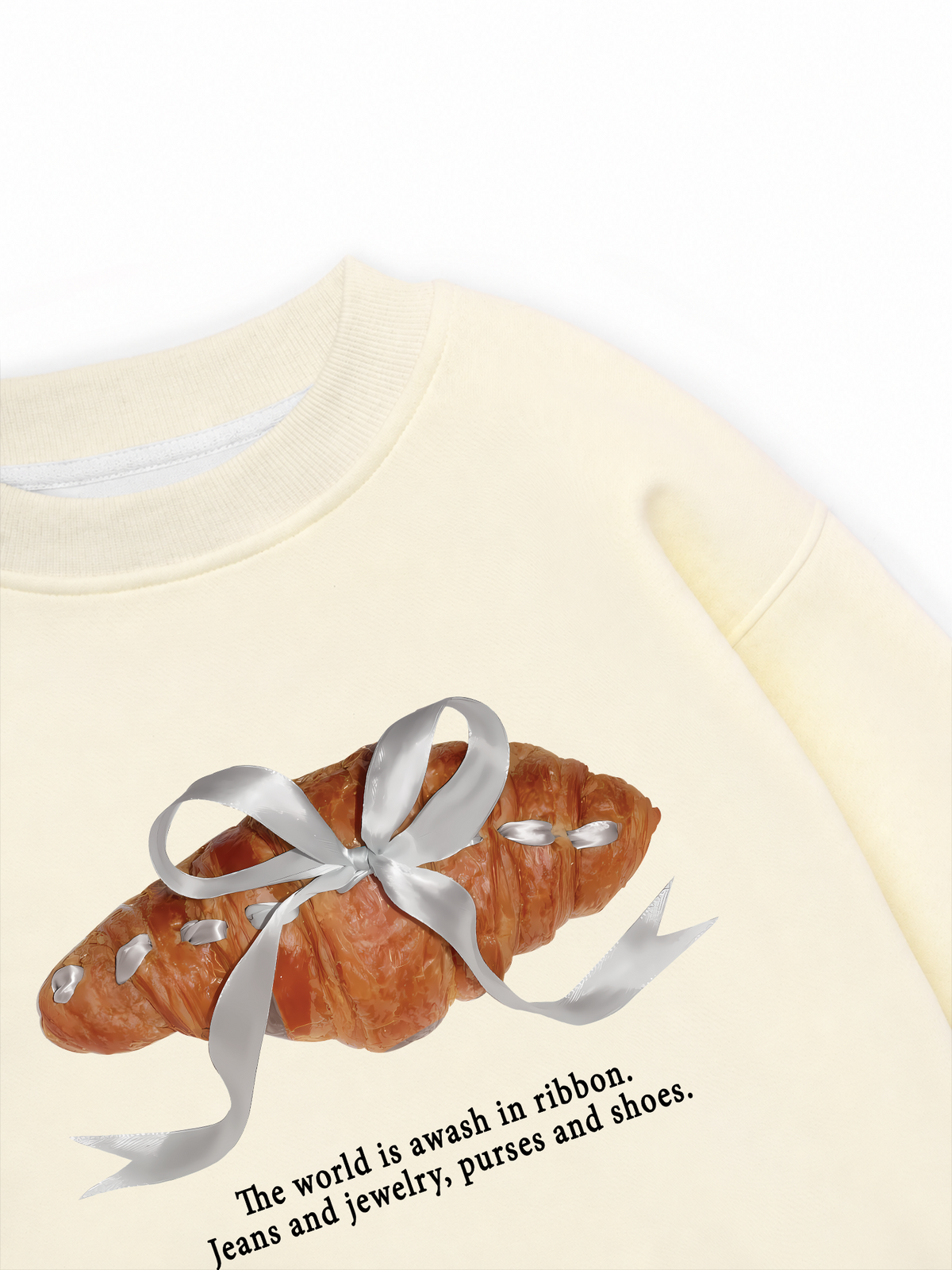 Áo  Sweater Nỉ Hai Da Sweet Pastry Silver Bow