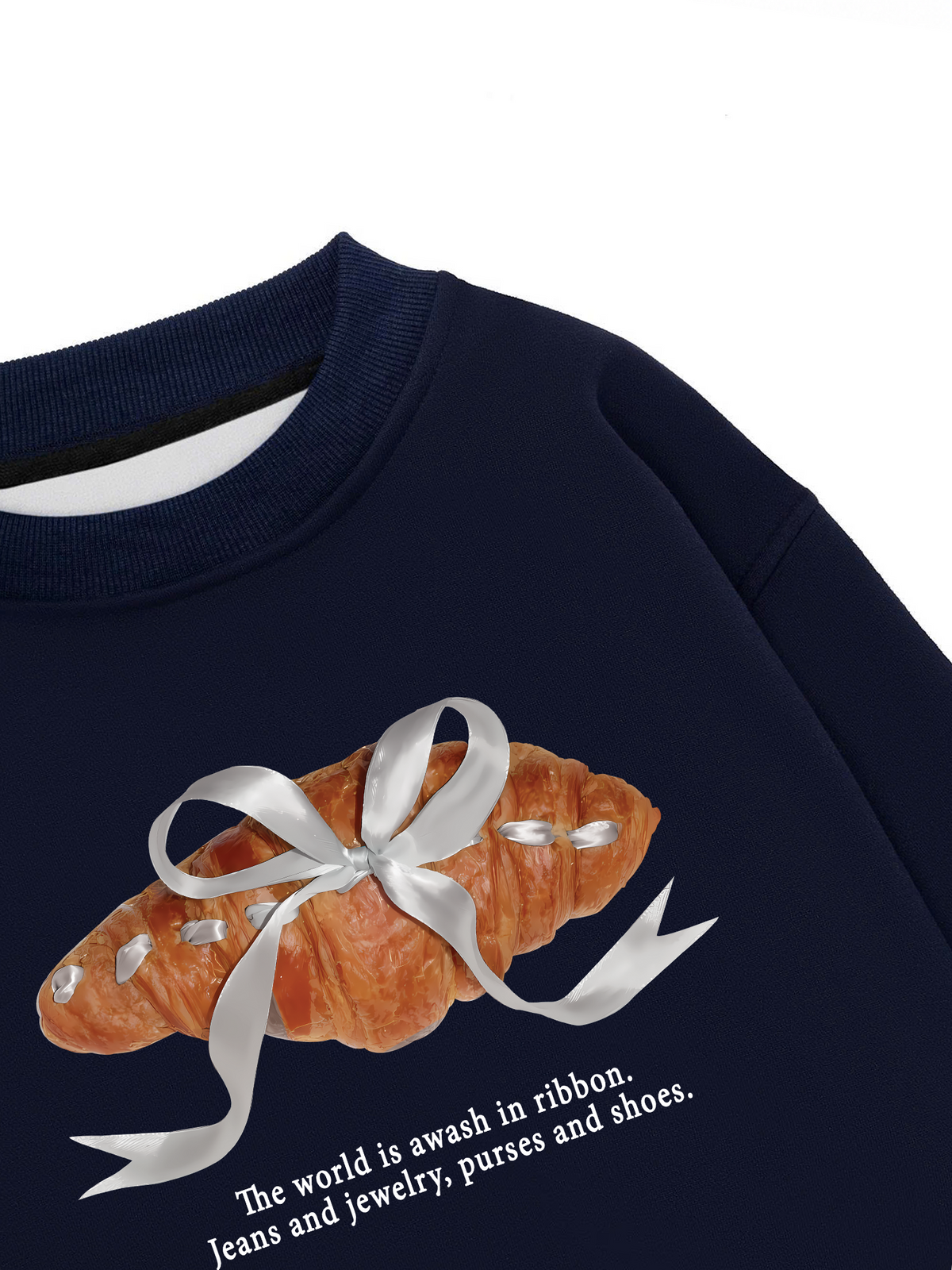 Áo  Sweater Nỉ Hai Da Sweet Pastry Silver Bow