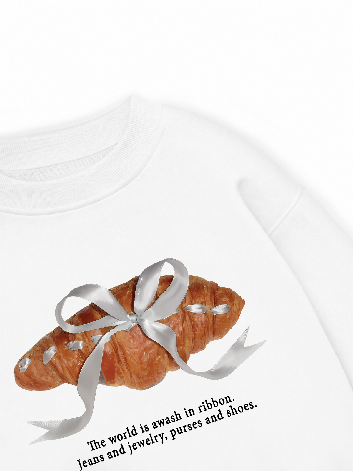 Áo  Sweater Nỉ Hai Da Sweet Pastry Silver Bow