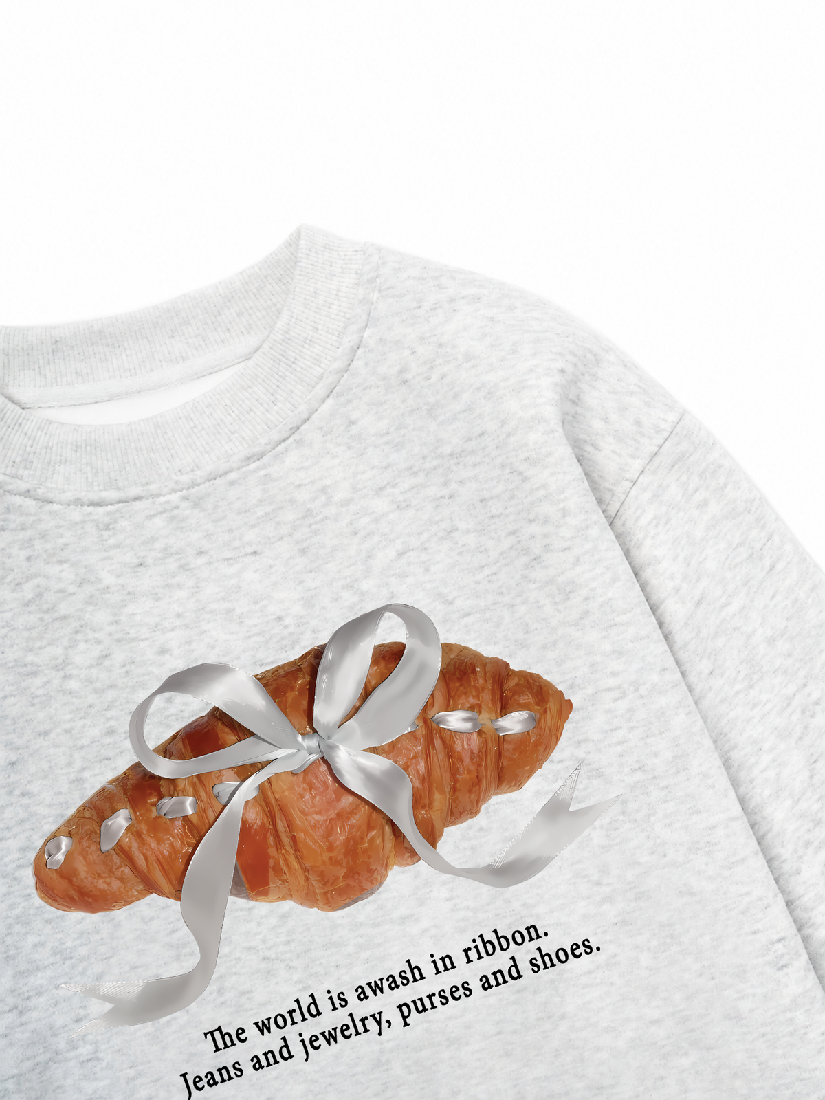 Áo  Sweater Nỉ Hai Da Sweet Pastry Silver Bow