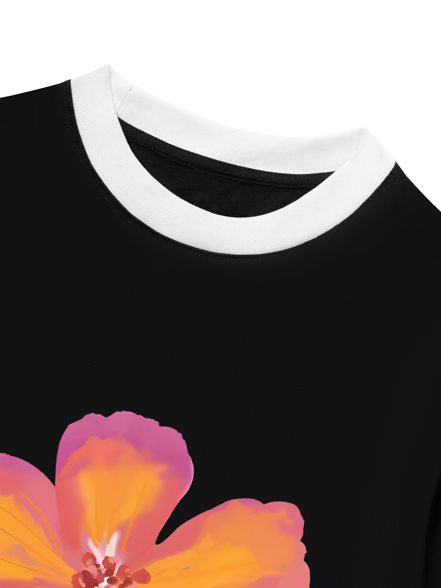 Áo Thun Ringer Relaxed Fit Summer Vibes Hawai Flower