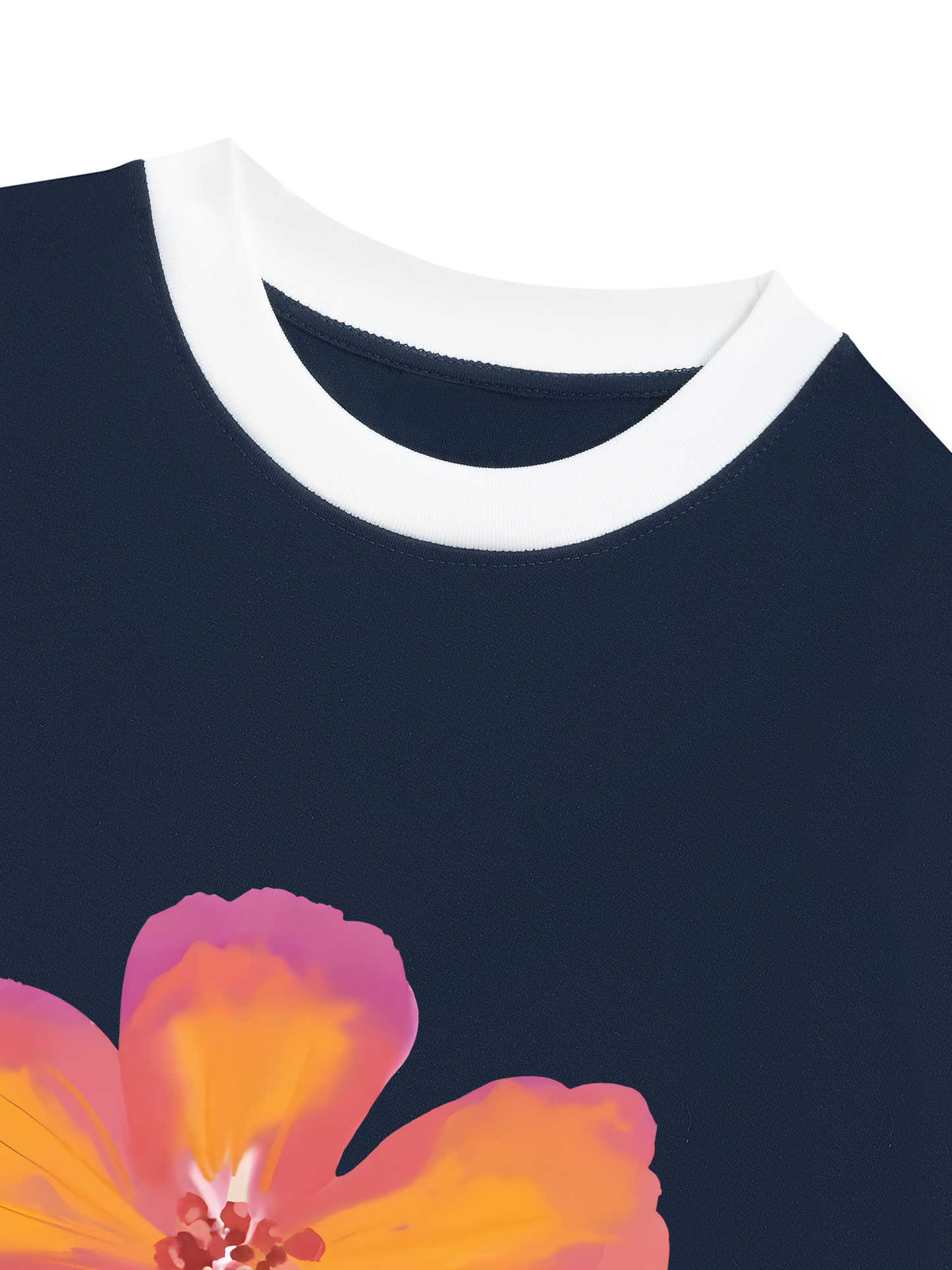 Áo Thun Ringer Relaxed Fit Summer Vibes Hawai Flower