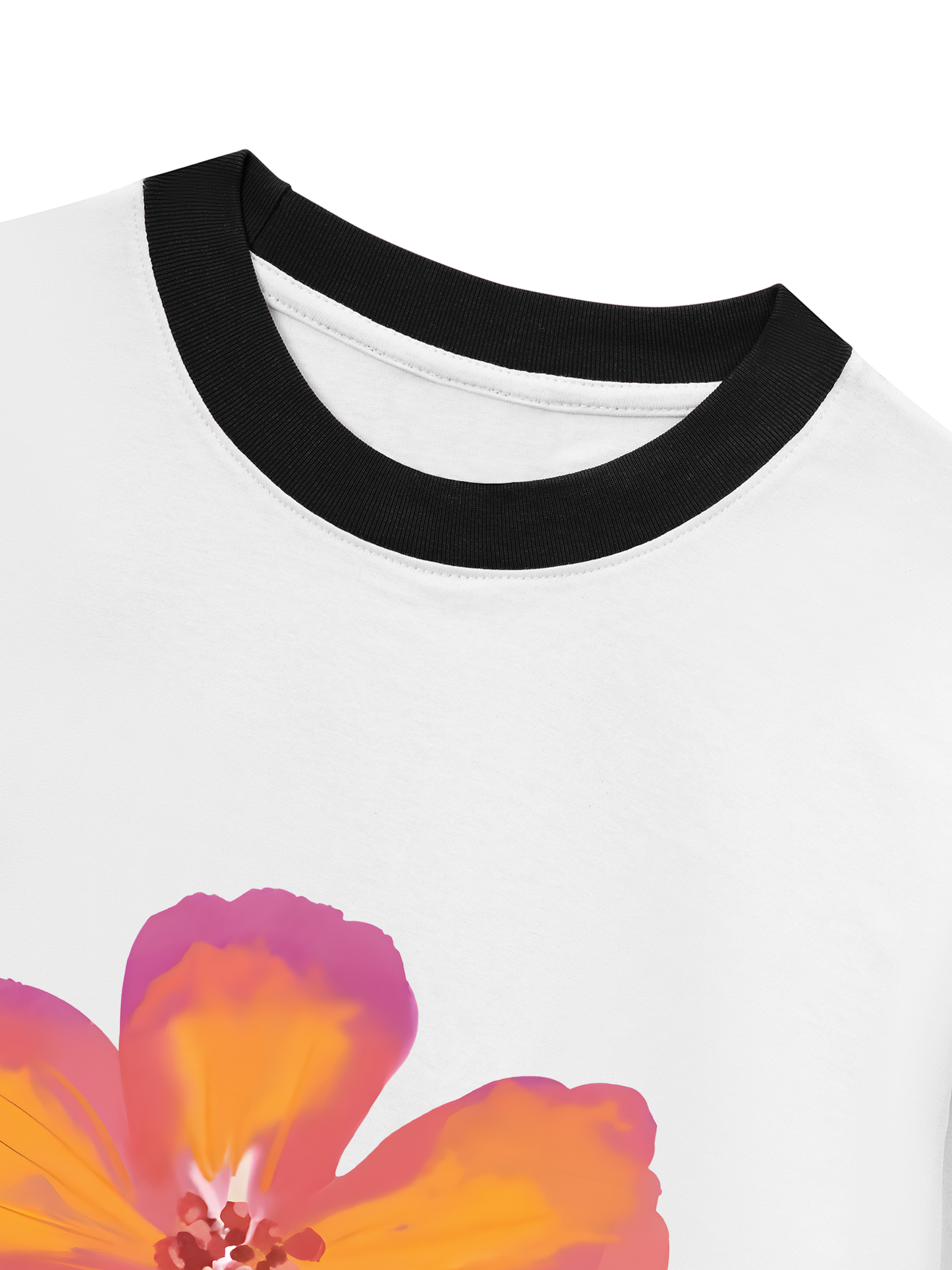Áo Thun Ringer Relaxed Fit Summer Vibes Hawai Flower