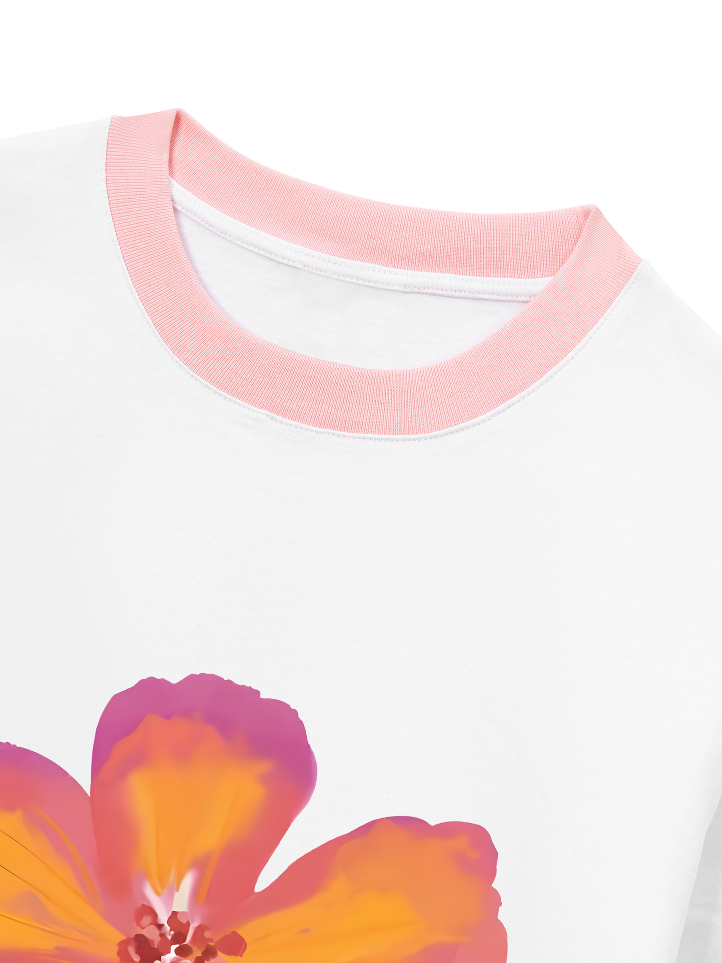 Áo Thun Ringer Relaxed Fit Summer Vibes Hawai Flower