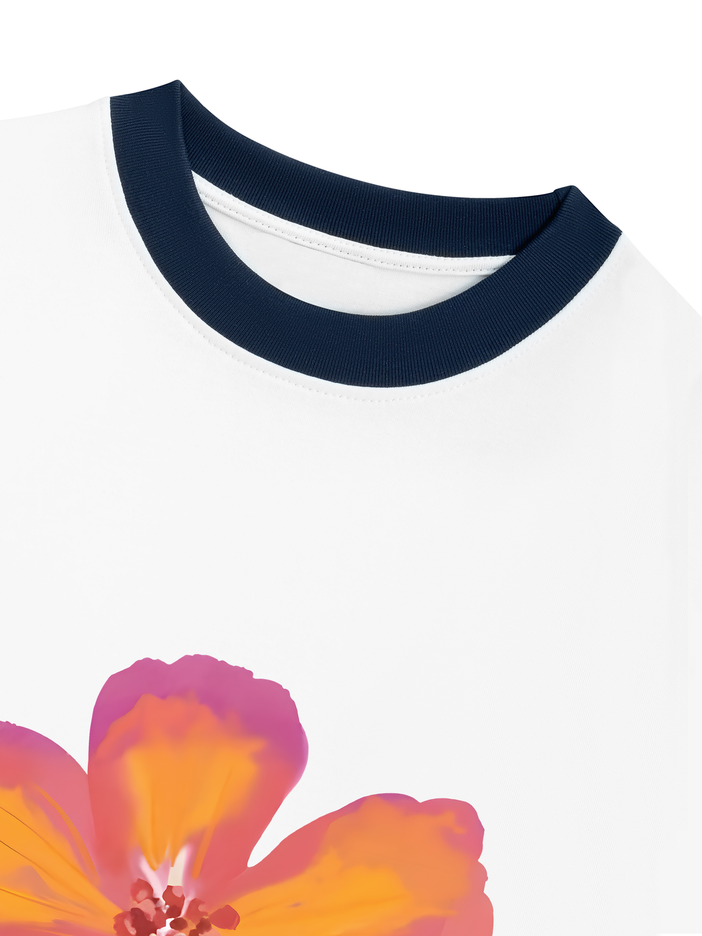 Áo Thun Ringer Relaxed Fit Summer Vibes Hawai Flower