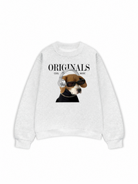 Áo Sweater Nỉ Hai Da Animal Mood Cool Music Dog