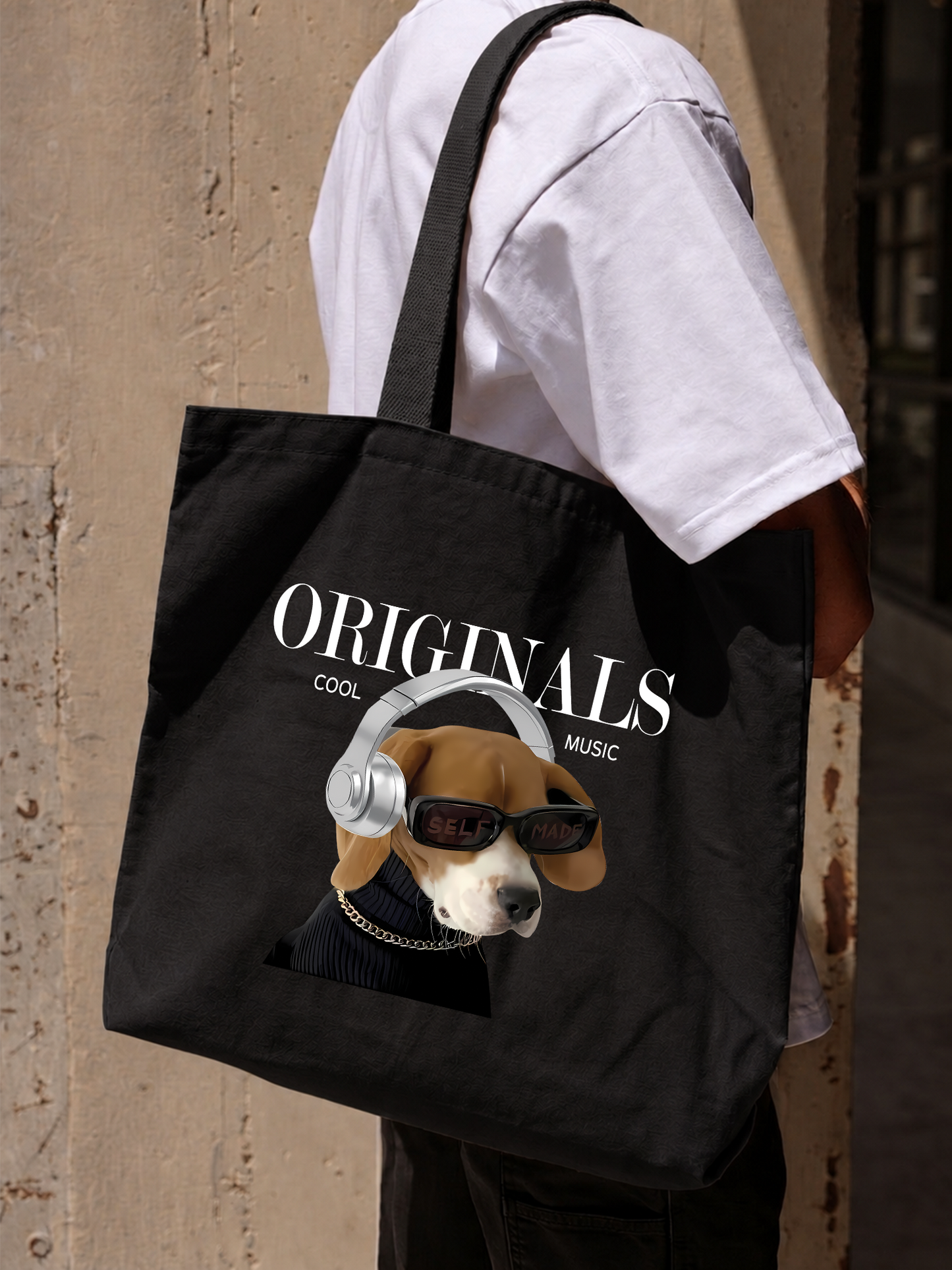 Túi Tote Animal Mood Cool Music Dog