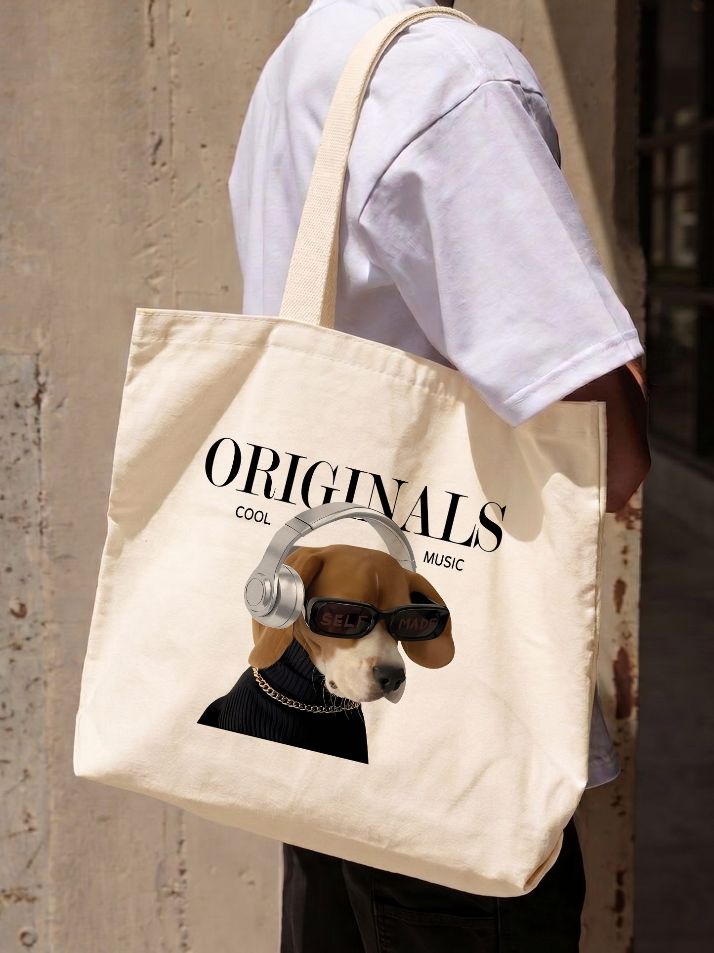 Túi Tote Animal Mood Cool Music Dog