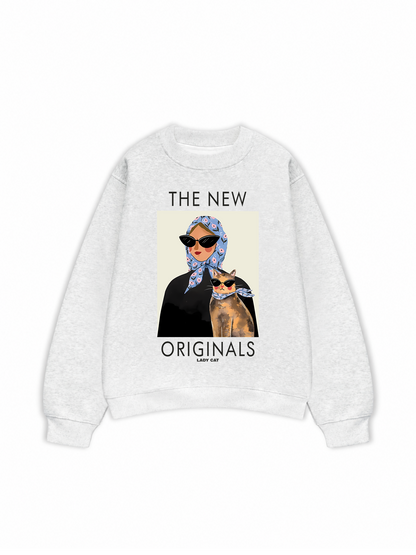 Áo Sweater Nỉ Hai Da Lady Cat