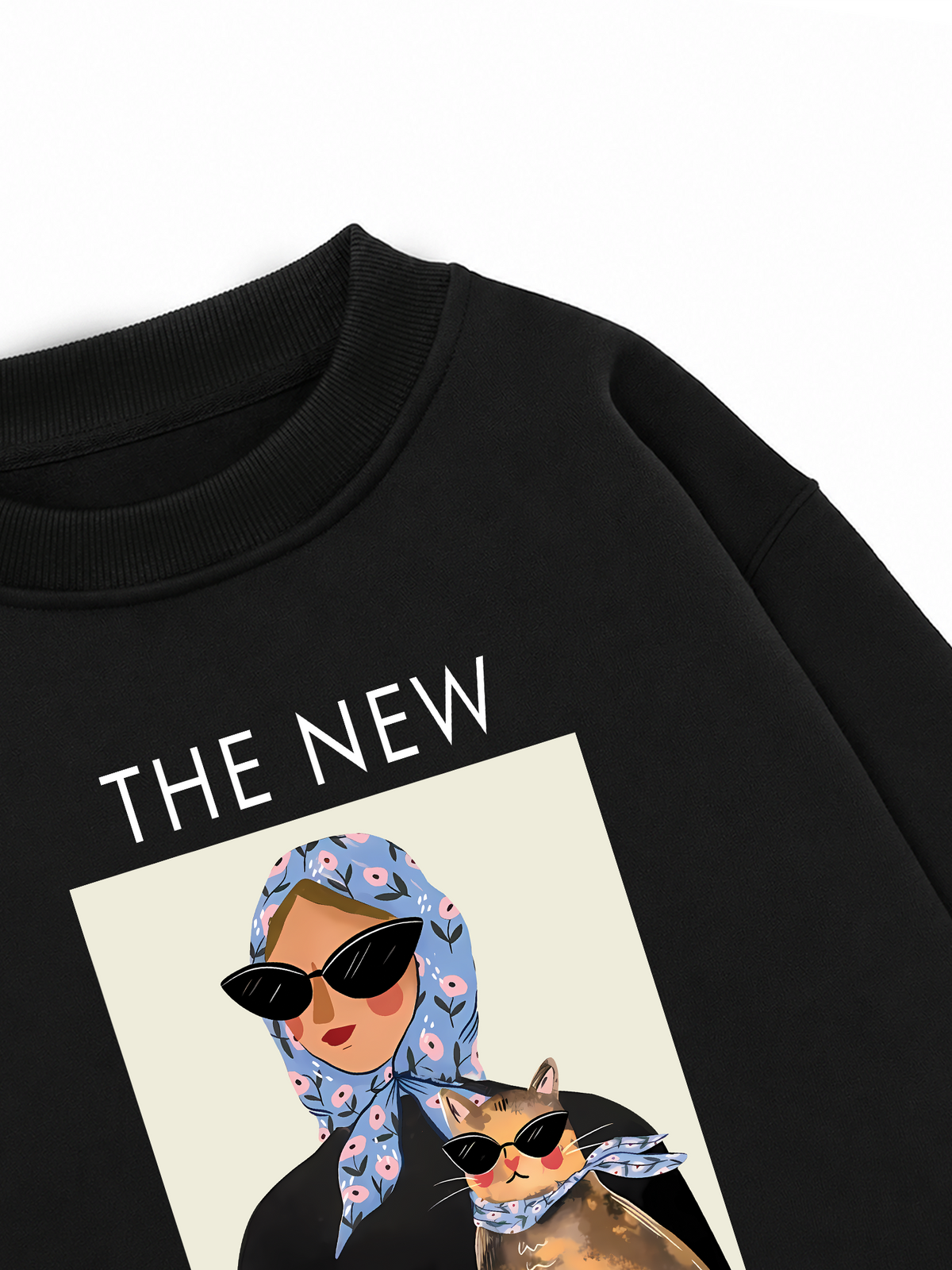 Áo Sweater Nỉ Hai Da Lady Cat