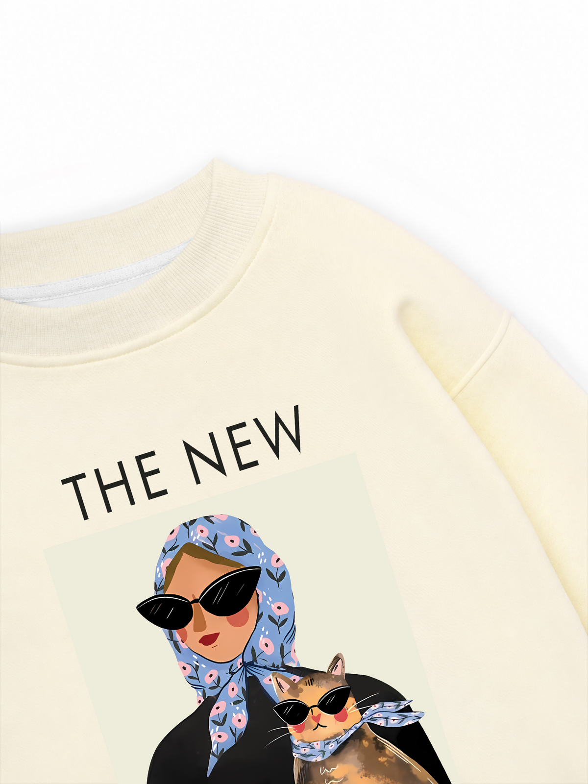 Áo Sweater Nỉ Hai Da Lady Cat