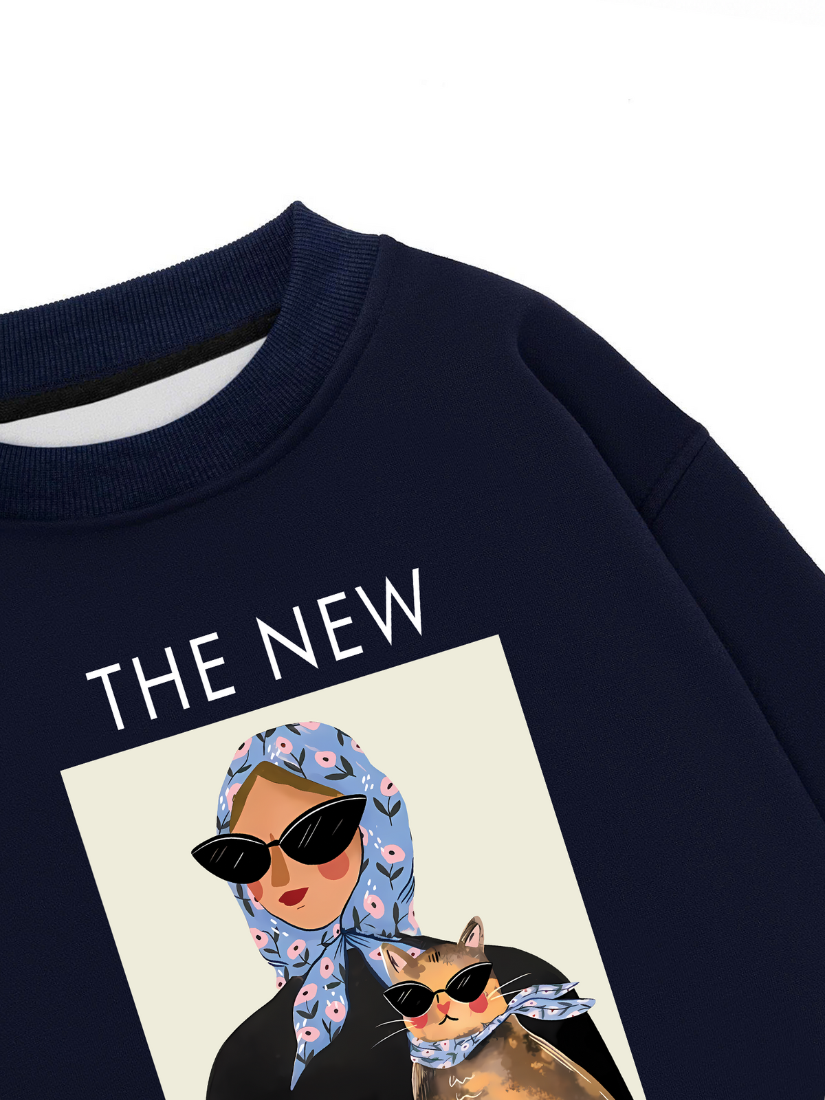 Áo Sweater Nỉ Hai Da Lady Cat