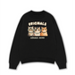 Áo Sweater Nỉ Hai Da Cute Three Cat Vitamin Meow