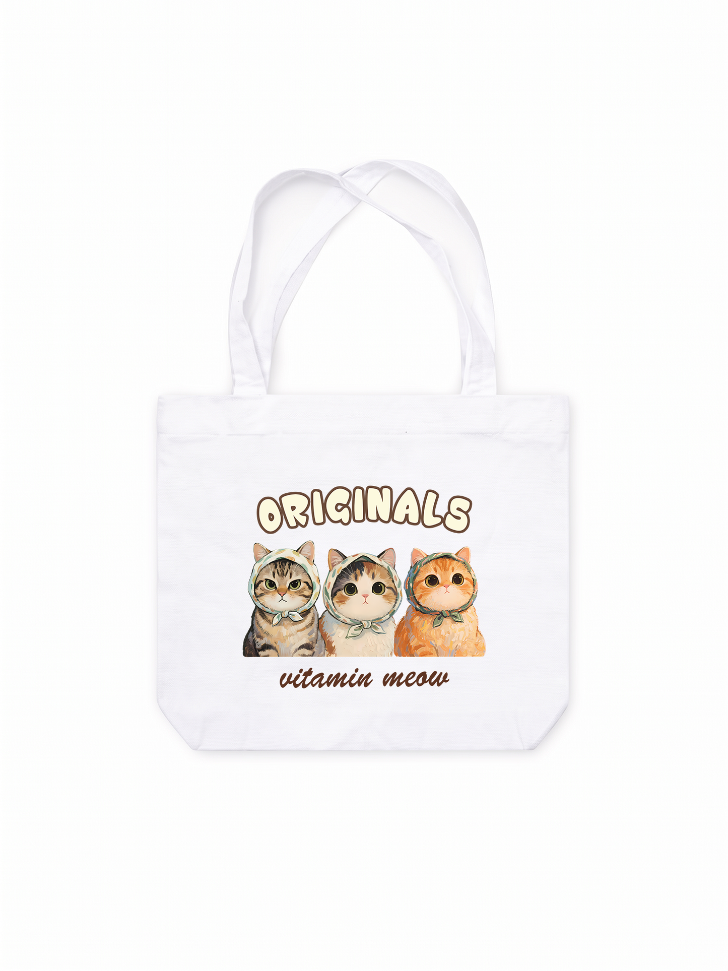 Túi Tote Cute Three Cat Vitamin Meow
