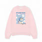 Áo Sweater Nỉ Hai Da Flower With Meow