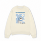 Áo Sweater Nỉ Hai Da Flower With Meow