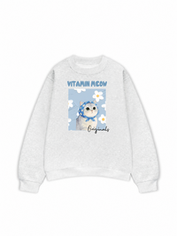 Áo Sweater Nỉ Hai Da Flower With Meow