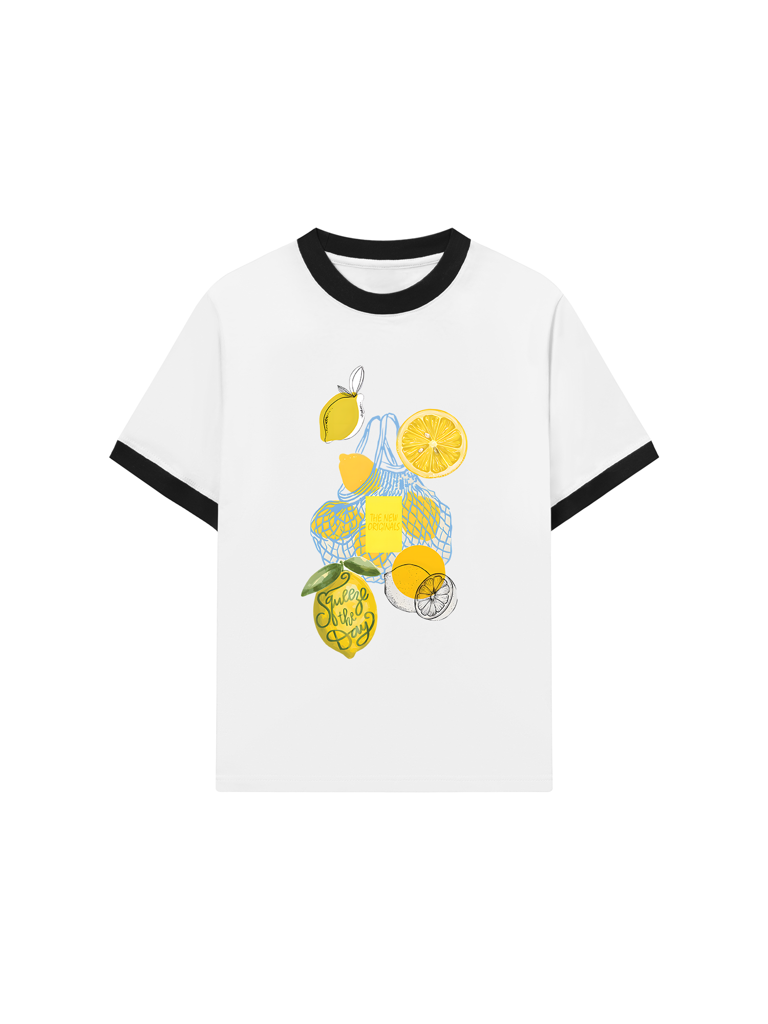 Áo Thun Ringer Relaxed Fit Summer Vibes Lemon Shopping