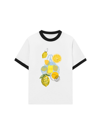 Áo Thun Ringer Relaxed Fit Summer Vibes Lemon Shopping