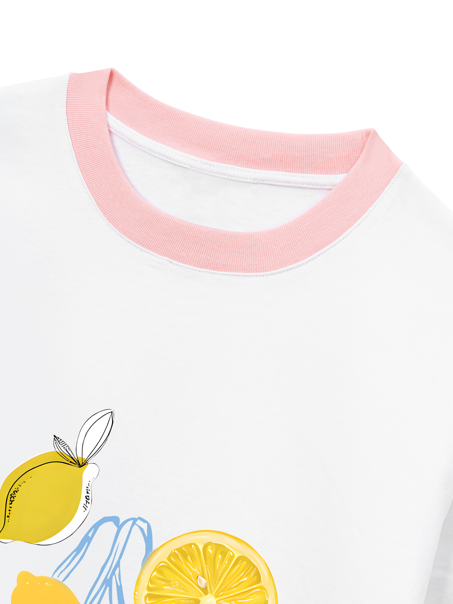 Áo Thun Ringer Relaxed Fit Summer Vibes Lemon Shopping